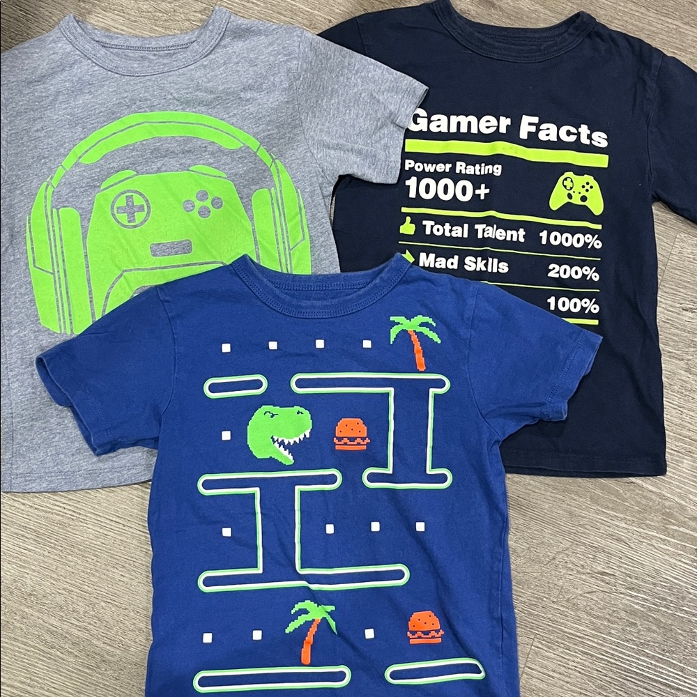 The Children's Place Blue, Gray, and Navy Graphic Tees